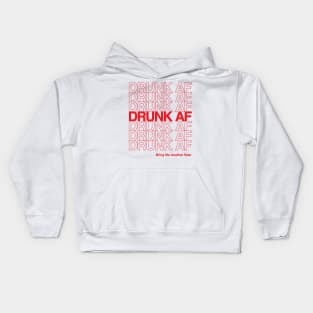 Drunk AF Latina Meme Party Hard Drink Beer Lover Kids Hoodie